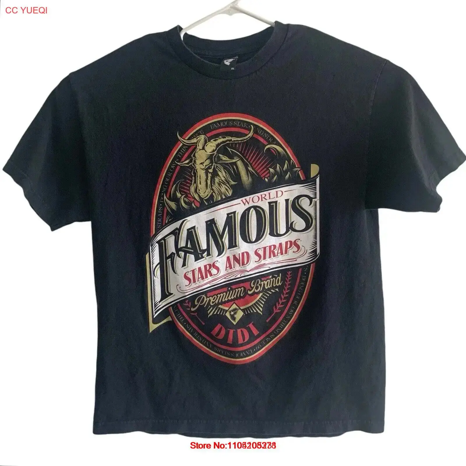 Streetwear Brand Famous - تي شيرت رجالي ذو نجوم وأشرطة