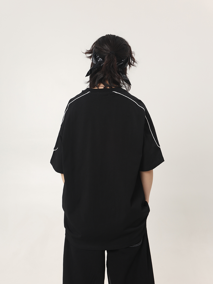 تي شيرت رجالي فضفاض بأكمام قصي - مراجعة Streetwear Brand Drops وسعره