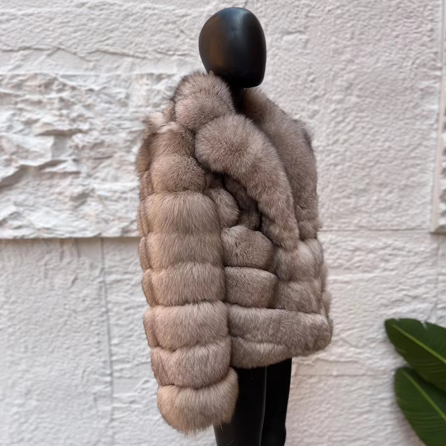 معطف فرو طبيعي للنساء، معاطف ف - مراجعة Streetwear Brand Jacket وسعره
